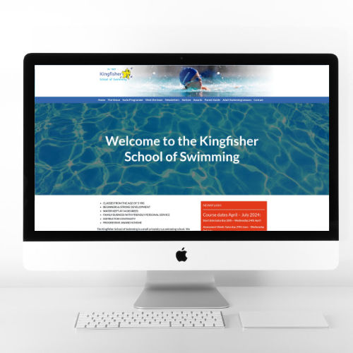 Kingfisher School of Swimming | Website Design | Website Preview Image